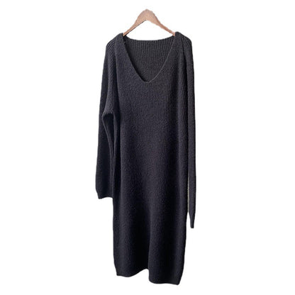 Casual Knitted Knee Dresses for Women