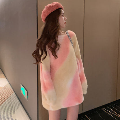 Lovely Dyed Soft Knitting Sweater Tops