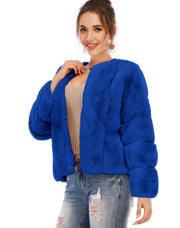 Winter Artificial Fur Short Coats for Women