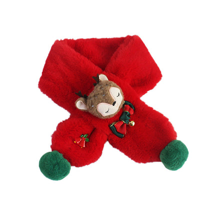 Christmas Elk Design Warm Scarves for Kids