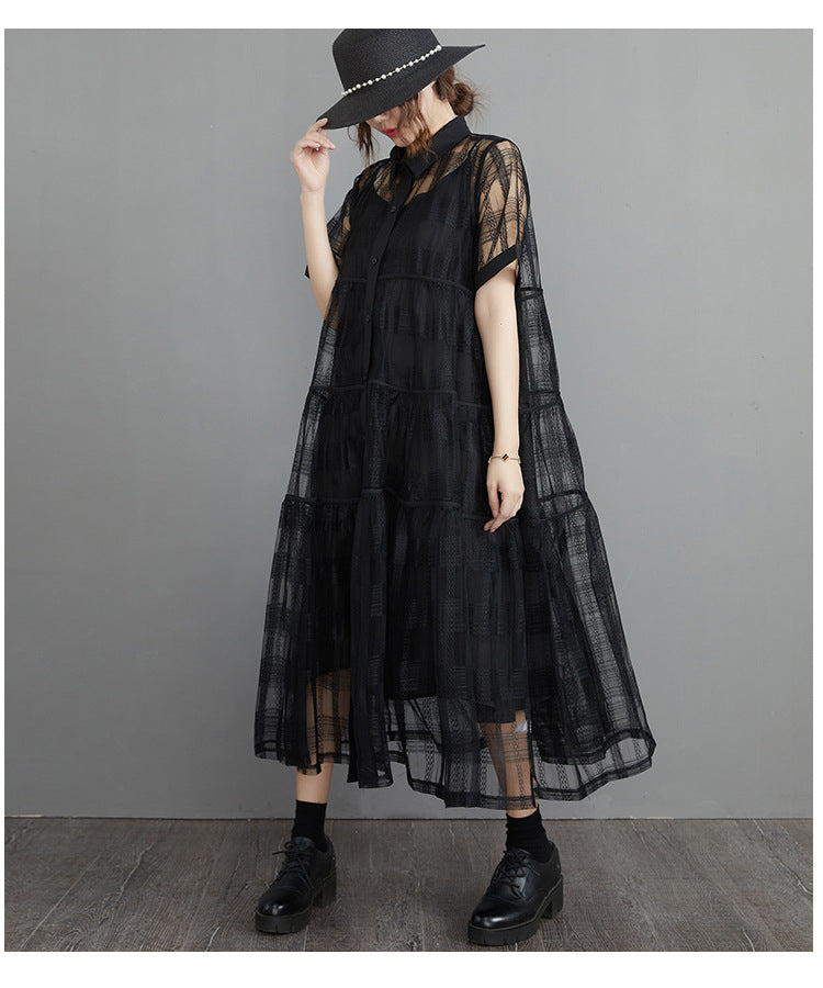 Summer Fairy Organza Plus Sizes 2pcs Shirts Dresses