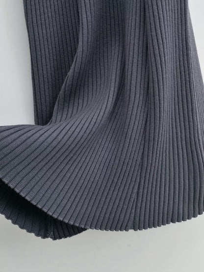 Sexy Polo Neckline Knitted Long Mermaid Dresses