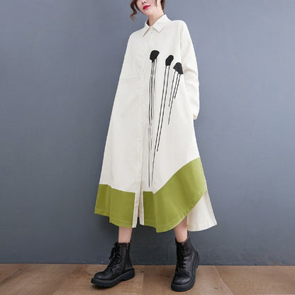 Elegant Long Sleeves Shirt Dresses for Women