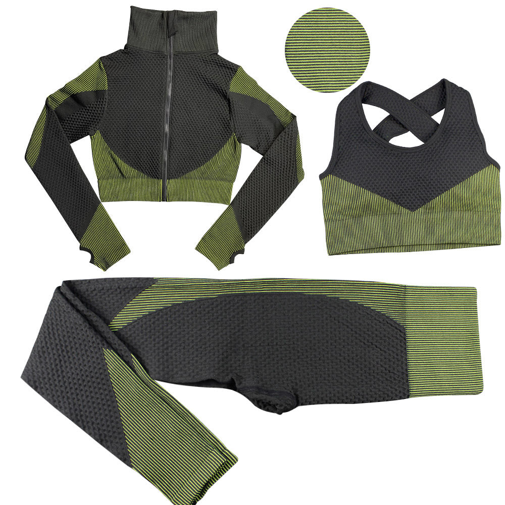 Sexy Body Buidling Sporting 3pcs Suits for Women