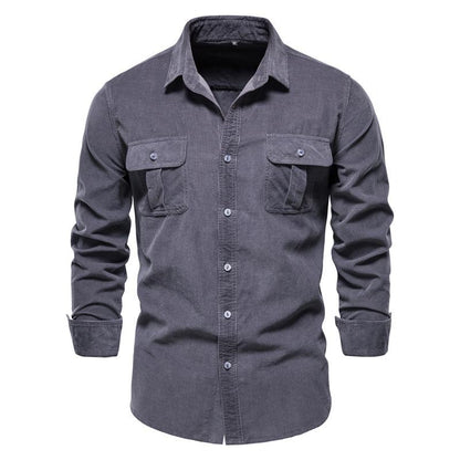 Casual Men Cotton Long Sleeves Shirts