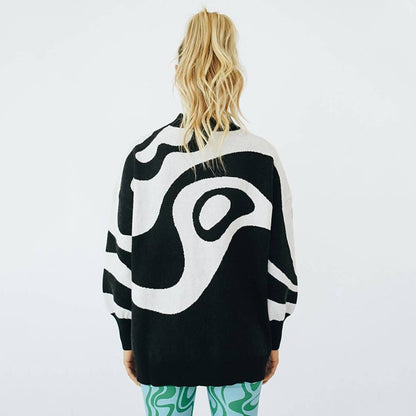 Women Round Neck Knitting Pullover Sweaters