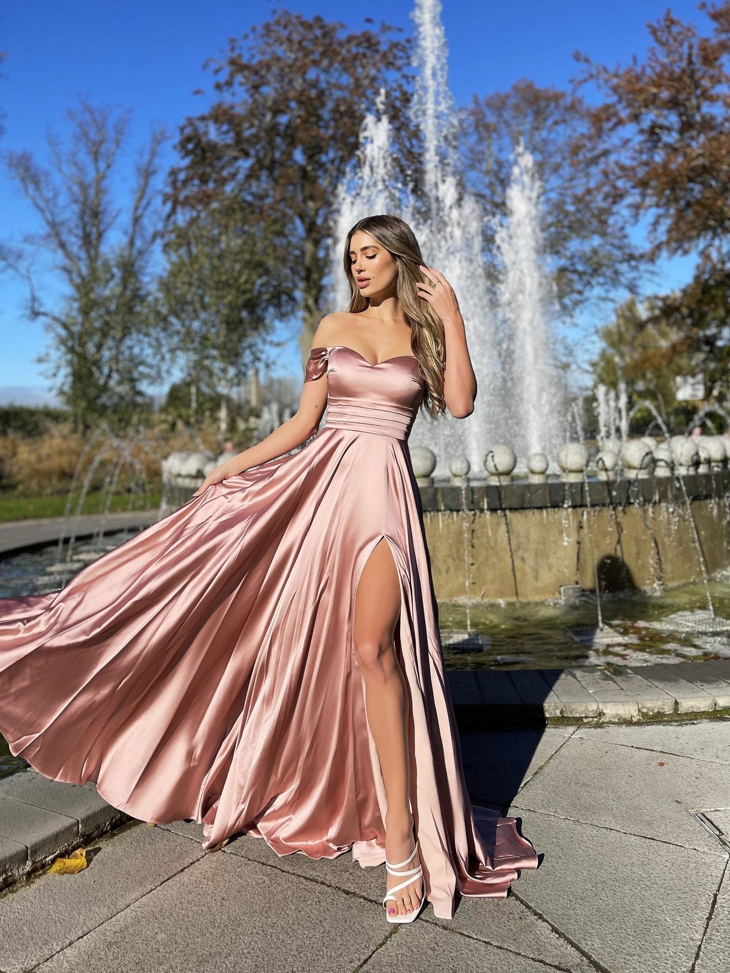 Elegant Off The Shoulder Bridesmaid Dresses