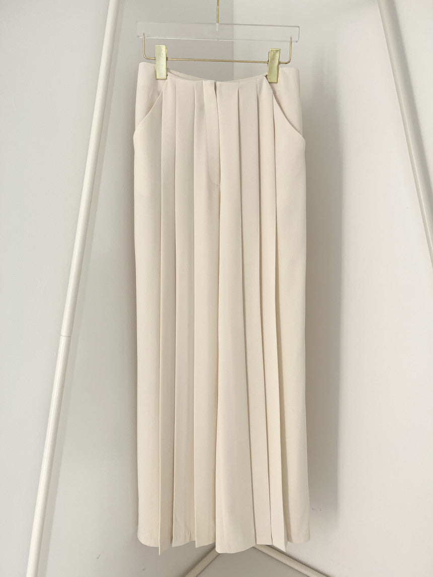 Elegant Designed Office Lady Shirts and Wide Legs Pants