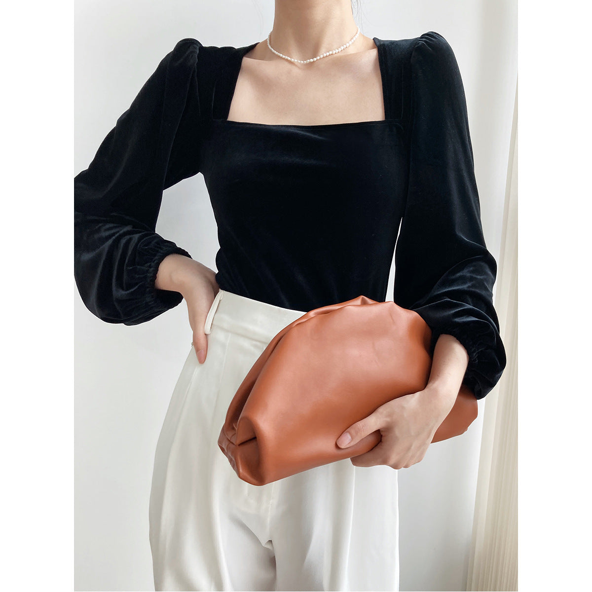 Elegant Square Neck Women Pullover Shirts