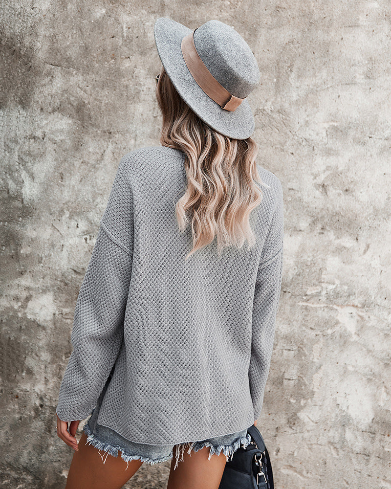 Women Knitting Pullover Sweaters