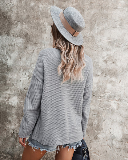 Women Knitting Pullover Sweaters
