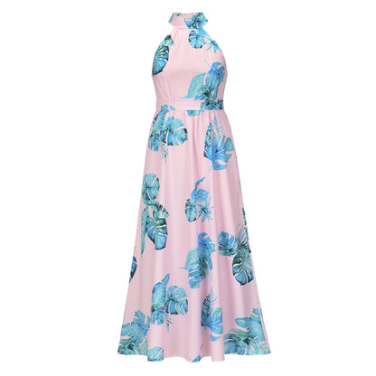 Sexy Halter Summer Long Holiday Beach Dresses