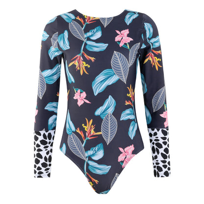 Sexy Long Sleeves Backless One Piece Women Swimwear