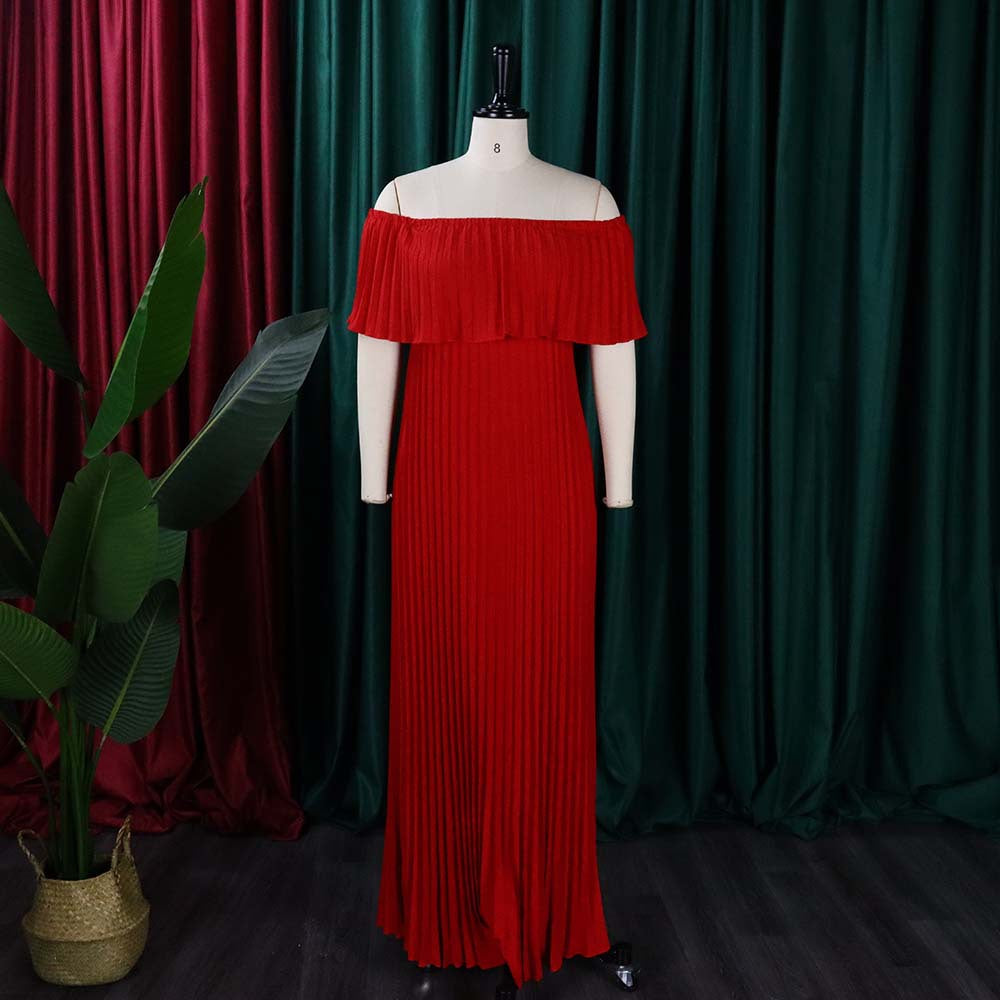Summer Sexy Off The Shoulder Stapless Long Dresses