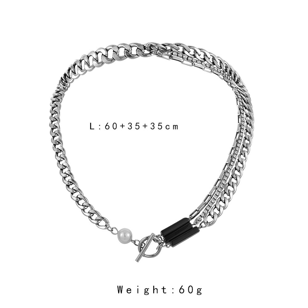 Fashion Hip Top Style Pearl Necklace for Men