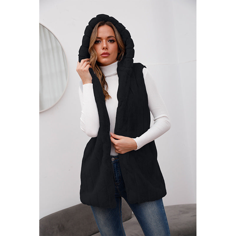 Fashion Artificial Fur Winter Sleeveless Vest