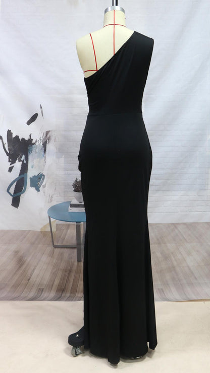 Sexy One Shoulder Sleeveless Evening Dresses