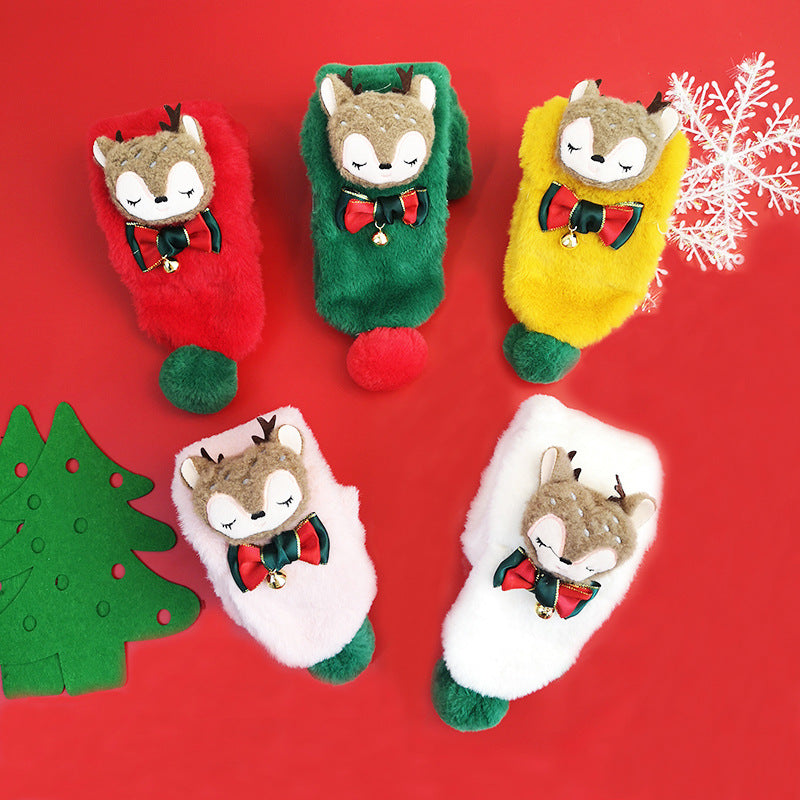 Christmas Elk Design Warm Scarves for Kids