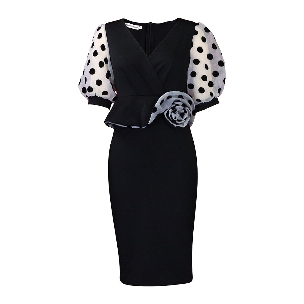 Fashion Polka Dot Tulle Women Dresses