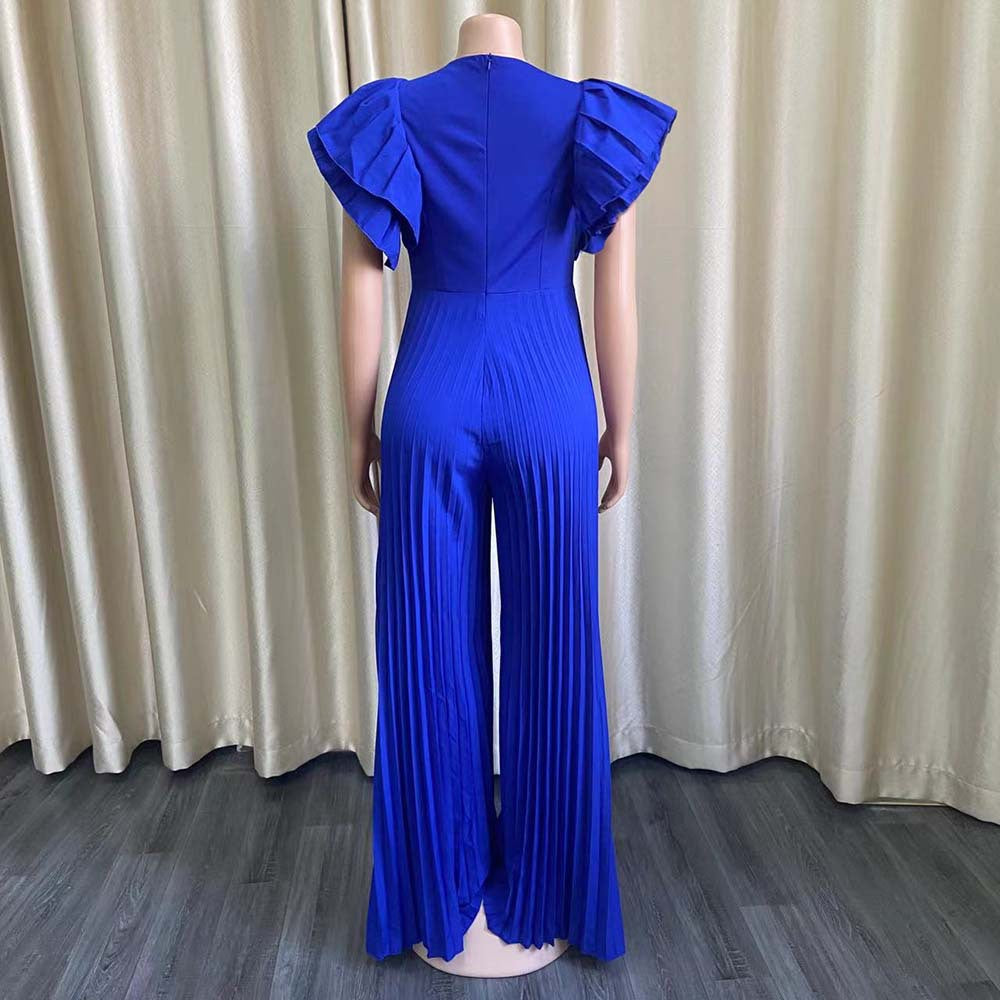 Sexy Deep V Neck Women Long Jumpsuits