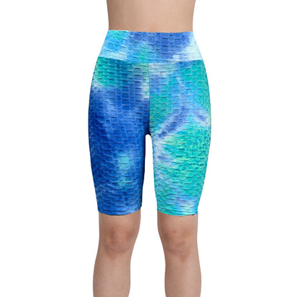 Women Dyed Sports Yoga Five Cents Pants