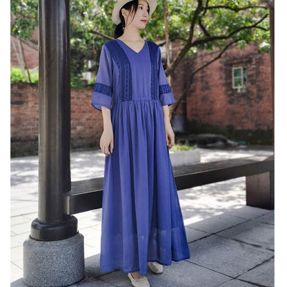 Ethnic Women Summer Linen Dresses