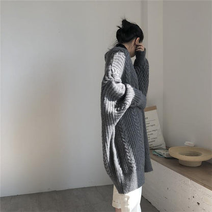 Vintage Fashion Knitting Loose Cardigans-STYLEGOING