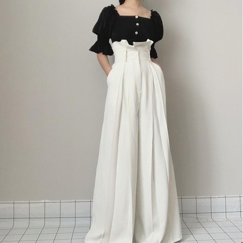 Casual High Waist Loose Straight Pants-STYLEGOING