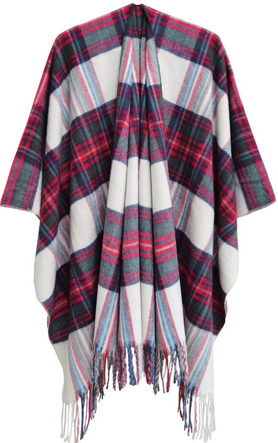 Winter Tassels Shawls Cape for Women