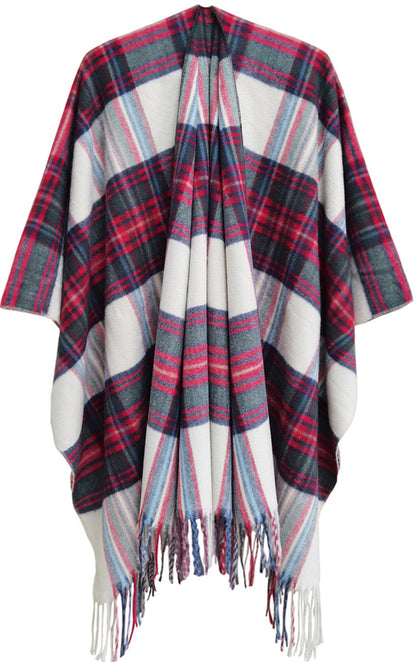 Winter Tassels Shawls Cape for Women
