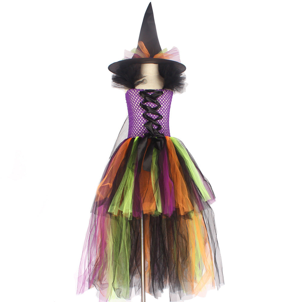 Halloween Tulle Witch Ball Dresses Cosplay