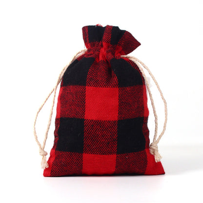 Red&Green Cotton Christmas Gift Bags 50pcs/Set