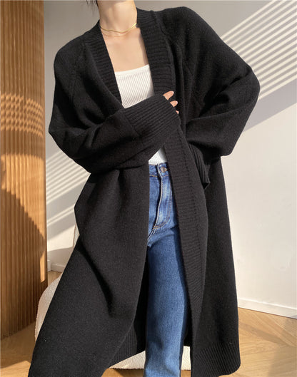 Classy Knitting Cozy Women Long Cardigans