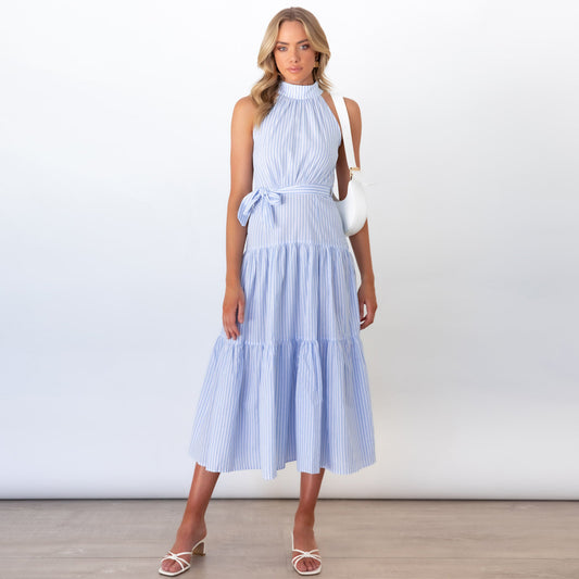 Summer Striped Summer Long Maxi Dresses