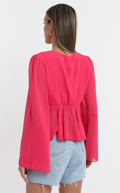 Sexy Women Summer Chiffon Deep V Neck Shirts--Free Shipping at meselling99