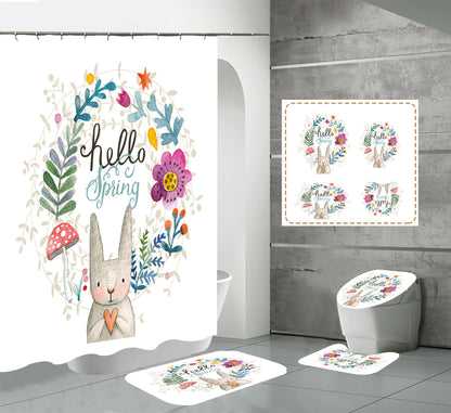 Happy Easter Day Shower Curtain Sets