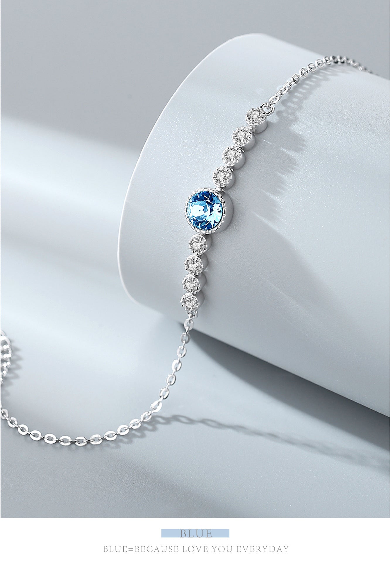 Romantic Luxury Crystal Sliver Bracelet for Women