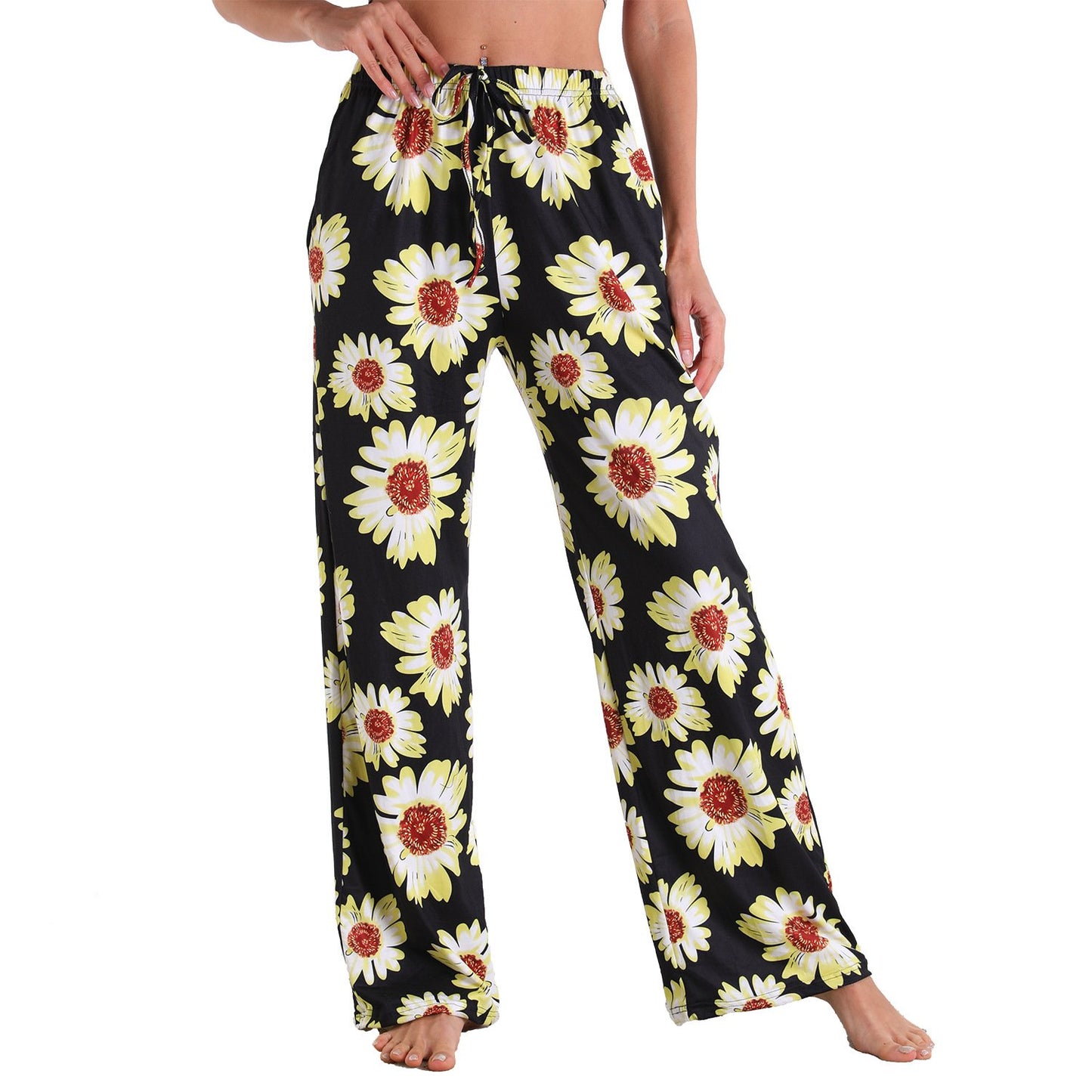 Leisure Women Comfortable Pants with Pocket
