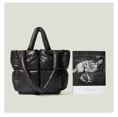 Fashion Down Women Handbags for Winter