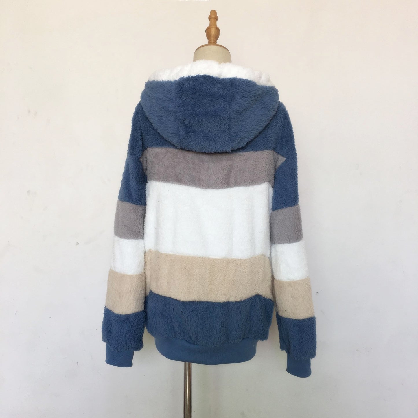Winter Velvet Zipper Hoodies Overcoat for Women