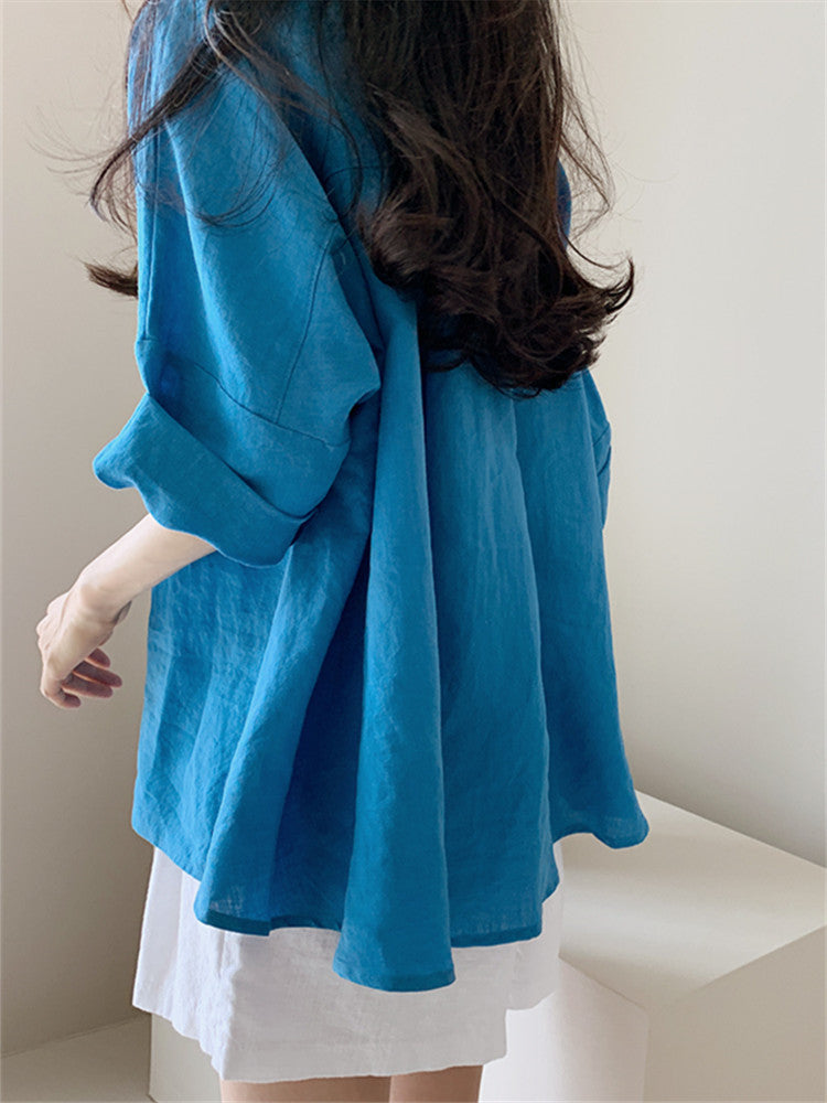 Designed Linen Women Summer Blouses