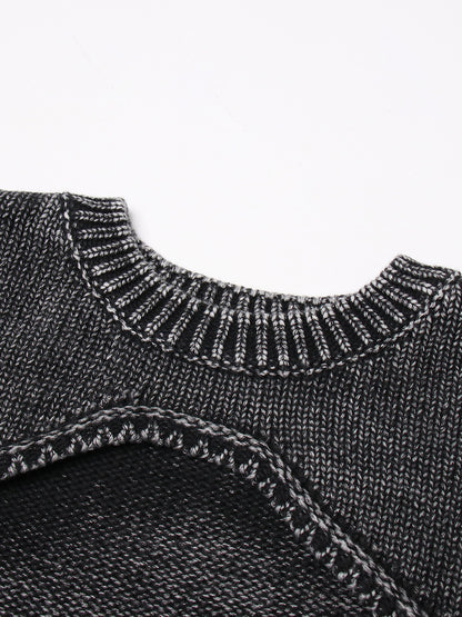 Designed Round Neck Two Pieces Knitted Sweaters