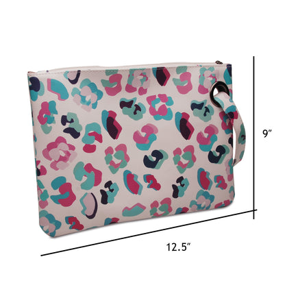 Women Sunflower Print Pu Leather Evening Clutch Bags