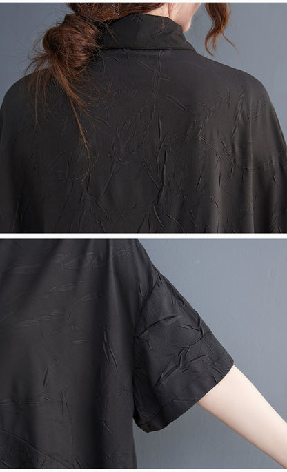 Summer Ruffled Plus Sizes Midi Shirts Dresses