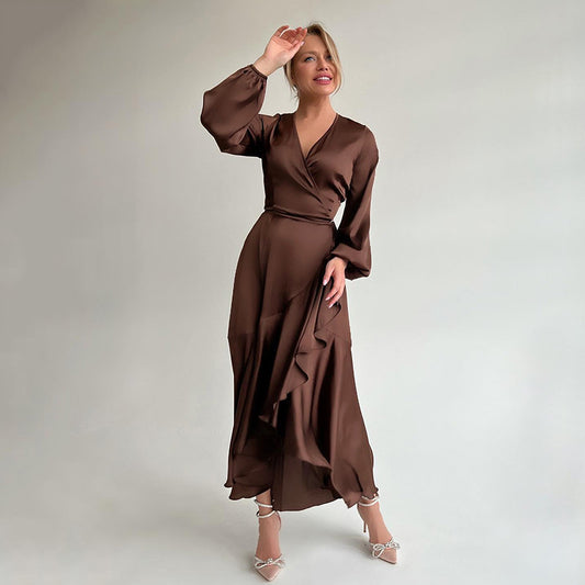 Elegant High Waist Long Sleeves Dresses
