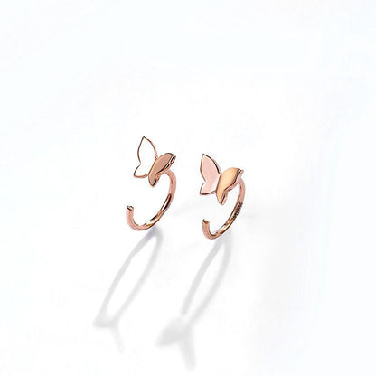 Butterfly Design Cute Sterling Sliver Ear Clips