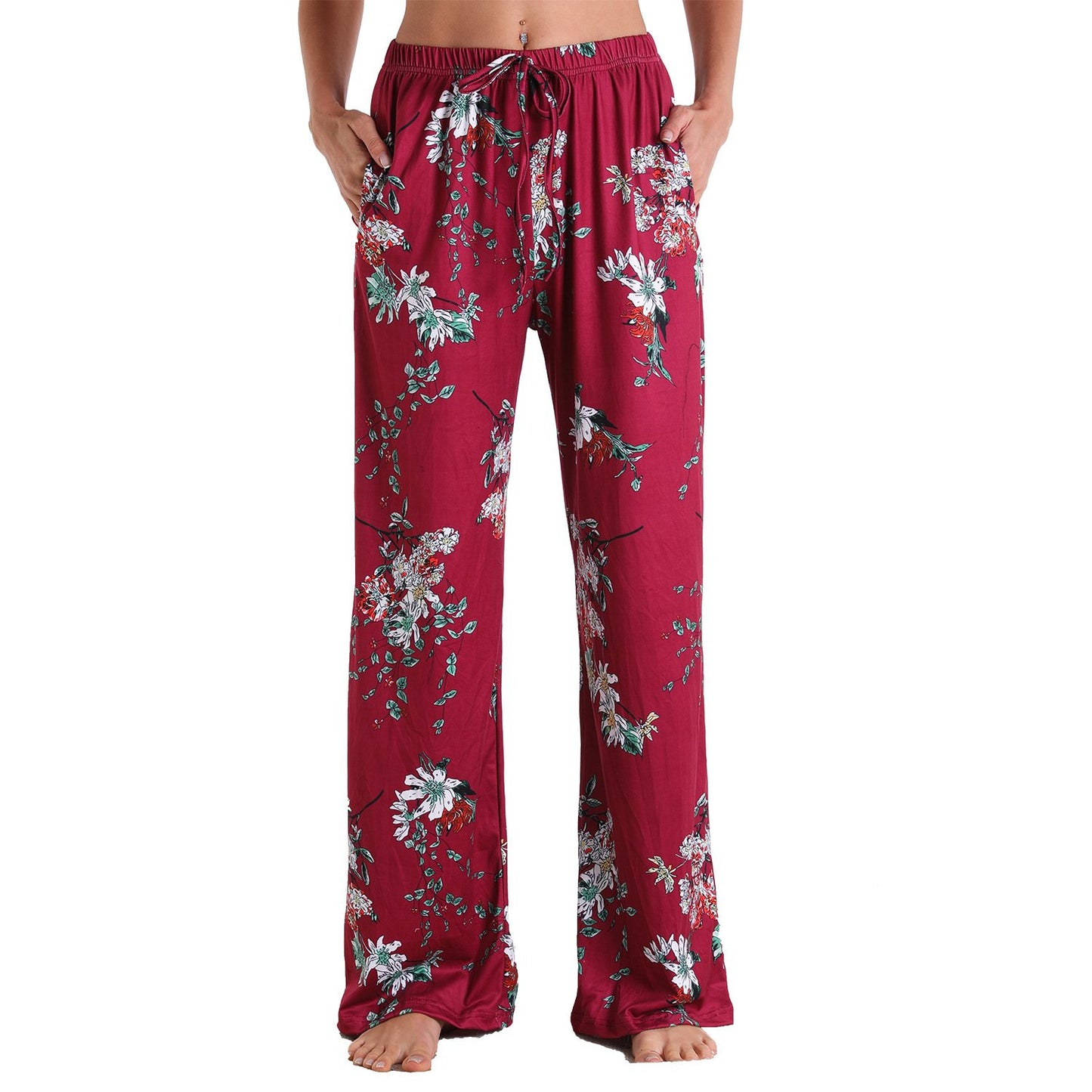 Leisure Women Comfortable Pants with Pocket