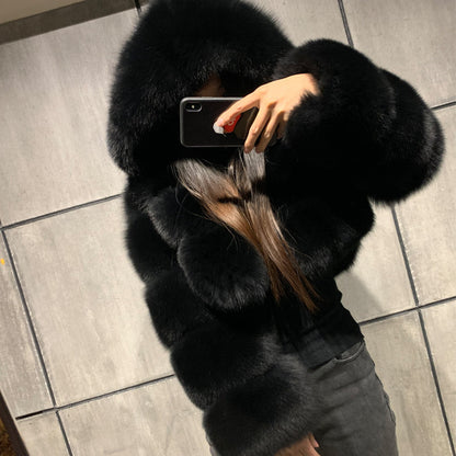 Fashion Artificial Faux Fur Short Overcoats for Women