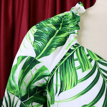 Casual Leaf Print Two Pieces Women Suits