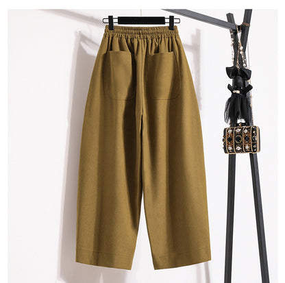 Plus Sizes Fall Wide Legs Pants for Women